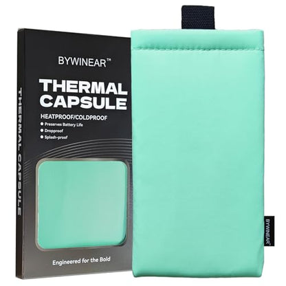 Thermal Phone Case,Prevent OVERHEATING in The Sun, Prevent Lower Temperatures to Extend Battery Life, for iPhone 15Pro/16/16Pro/17/17Pro/Samsung Galaxy and Similar Sized Phones (Teal, Medium) - color: Teal, size: Medium