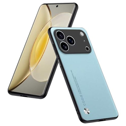 Phone Case Compatible with Smartphone, Compatible with iPhone 17 Pro (6.3"), Protective Cover in PU Leather - Light Blue - color: Light Blue, size: iPhone17Pro