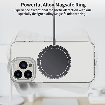 Universal Metal Rings Compatible with Magsafe Sticker,Magnetic Ring for Phone Cases & Wireless Charging, 6 Pack (2 Black,2 White & 2 Silver) - color: Black, Silver, White, size: 0.4mm-O