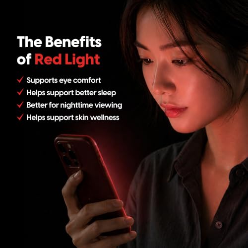 2-Pack Red Light Converter Screen Protector for iPhone 16 Pro Max, Quantum Dot Technology Converts Blue Light to Red Light for Better Sleep & Eye Comfort, 9H Tempered Glass with Easy-Install Frame - size: iPhone 16 Pro Max