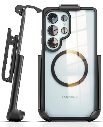 Encased SlimShield for Samsung Galaxy S26 Ultra Case with Belt Clip (Compatible with MagSafe) Slim Protective Case & Holster (Clear) - color: Clear, size: S26 Ultra