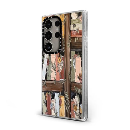 CASETiFY for Galaxy S24 Ultra Case - Impact Clear | Not Yellowing | 6.6 ft. Drop Protection | Bookshelf Garden by KT's Canvases | Clear - color: Bookshelf Garden by KT's Canvases, size: Galaxy S24 Ultra