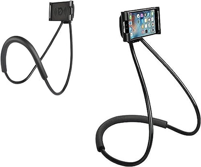 Universal Moblie Phone Stand,Lazy Cell Phone Holder&Neck Tablet Phone Mount - color: Black