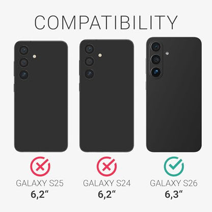 kalibri Aramid Fiber Case Compatible with Samsung Galaxy S26 - Case Super Slim Strong Protective Phone Cover - Black Matte - size: Galaxy S26