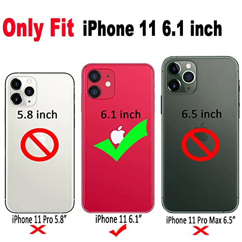 Qokey for iPhone 11 Case (2019 6.1"),Cute Clear Love Design,with Love-Heart Camera Frame Wavy Edge Transparent Full Protective Soft TPU Shockproof Phone Cover for Women Girls Pink - size: for iPhone 11