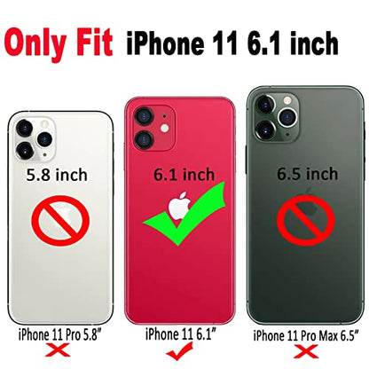 Qokey for iPhone 11 Case (2019 6.1"),Cute Clear Love Design,with Love-Heart Camera Frame Wavy Edge Transparent Full Protective Soft TPU Shockproof Phone Cover for Women Girls Pink - size: for iPhone 11