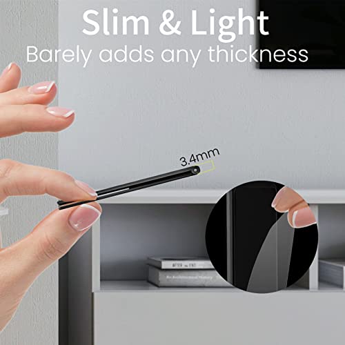 Mini Phone Kickstand, Folding Invisible Portable Metal Cell Phone Stand Holder for Desk, Compatible with iPhone, Samsung and All Cellphones, Black - color: Black