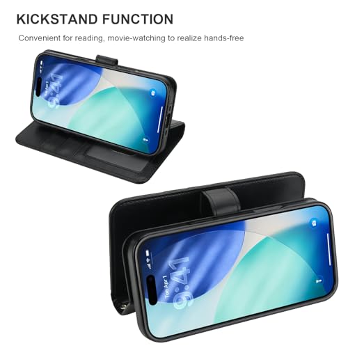 Bocasal for MagSafe Wallet Case Card Holder for iPhone 17 Air, Black - color: Black for MagSafe