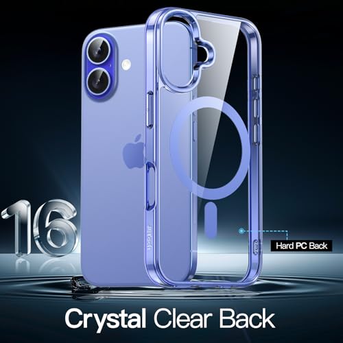 JETech Magnetic Case for iPhone 16 6.1-Inch Compatible with MagSafe, Shockproof Phone Bumper Cover, Anti-Scratch Clear Back (Ultramarine) - color: Ultramarine, size: iPhone 16