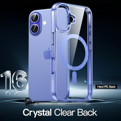 JETech Magnetic Case for iPhone 16 6.1-Inch Compatible with MagSafe, Shockproof Phone Bumper Cover, Anti-Scratch Clear Back (Ultramarine) - color: Ultramarine, size: iPhone 16
