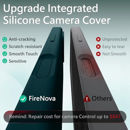 FireNova Magnetic for iPhone 17 Case, 6.3", Teal | Compatible with MagSafe, Integrated Silicone Camera Control Button, Camera Protection, Anti-Scratch Soft Microfiber Lining - color: Teal, size: Iphone 17