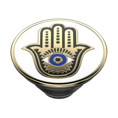 PopSockets Adhesive Phone Grip, Holder- Hamsa Hand - color: White, style: Adhesive