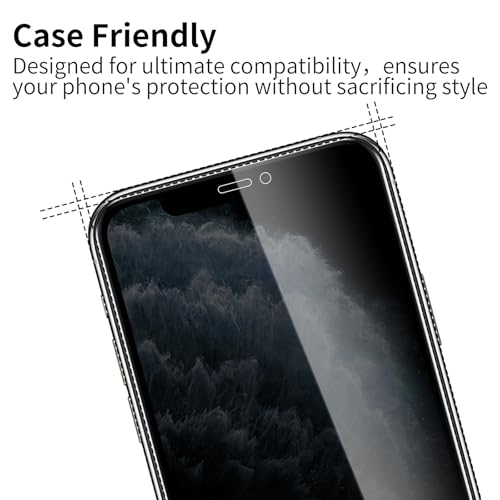 3 Pack Privacy Screen Protector for iPhone 11 Pro Max/iPhone Xs Max, 9H Hardness Double Shatterproof Anti-Spy Tempered Glass Film, Easy Installation - size: iPhone 11 Pro Max/iPhone Xs Max