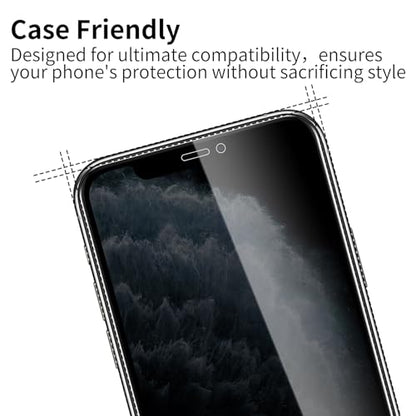 3 Pack Privacy Screen Protector for iPhone 11 Pro Max/iPhone Xs Max, 9H Hardness Double Shatterproof Anti-Spy Tempered Glass Film, Easy Installation - size: iPhone 11 Pro Max/iPhone Xs Max