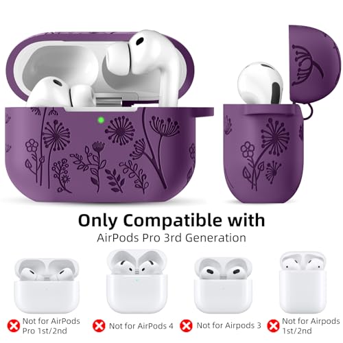 Lerobo for AirPods Pro 3 Case with Cleaner Kit & Keychain, Purple - color: A-Purple, size: AirPods Pro 3