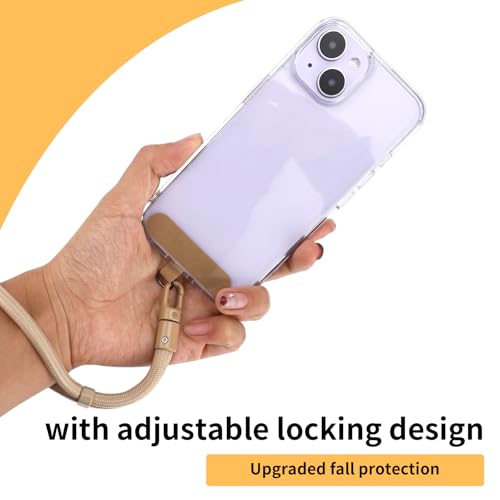 Phone Wrist Strap with Tether Tab, Anti-lossing Phone Lanyard Mobile Equipment Strap Adjustable Wristlet - color: Khaki
