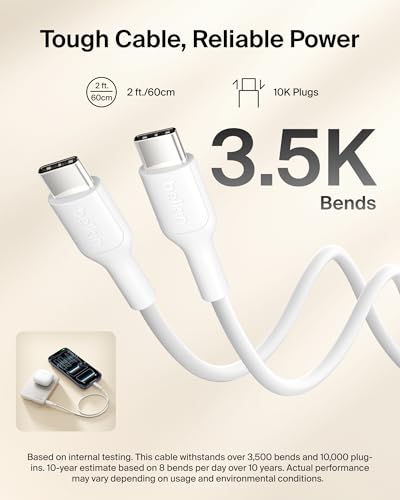 Belkin 10000mAh Qi2 15W Slim Magnetic Power Bank with USB C Cable - color: Sand
