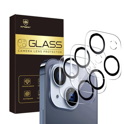 Camera Lens Protector for iPhone 15 / iPhone 14 6.1" ＆ iPhone 15 Plus/iPhone 14 Plus 6.7" ,9H Tempered Glass，Ultra HD, Scratch Resistance Easy to Install，Case Friendly，[Does not Affect Night Shots] 3-Pack - size: iPhone14/14 Plus/15/15 Plus