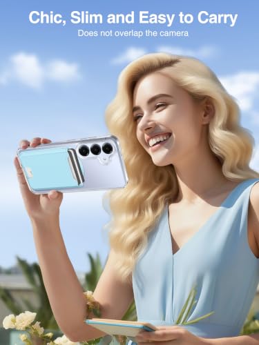 TopMade for MagSafe Wallet, 4 Cards Holder, Strongest Magnetic Phone Wallet - color: Baby Blue