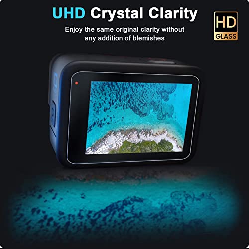 FiTSTILL Screen Protector[9 PCS] for Go Pro Hero 12/11/10/9 Black,Ultra Clear Tempered Glass Back Screen Protector + Tempered Glass Lens Protector + Front Screen Protector - 3 Packs + Lens Cover - size: For Go Pro hero 12/11/10/9 black