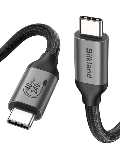 Silkland 40Gbps USB 4 for Thunderbolt 4 Cable 3.3FT, 240W PD3.1, 8K/Dual 4K - size: 3.3FT