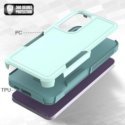 Dionsibei Designed for Samsung Galaxy A52 5G Case 2 in 1 Military Grade Drop Heavy Duty Rugged Shockproof Protective Cover Case for Galaxy A52 5G Phone Case (Mint) - color: Mint