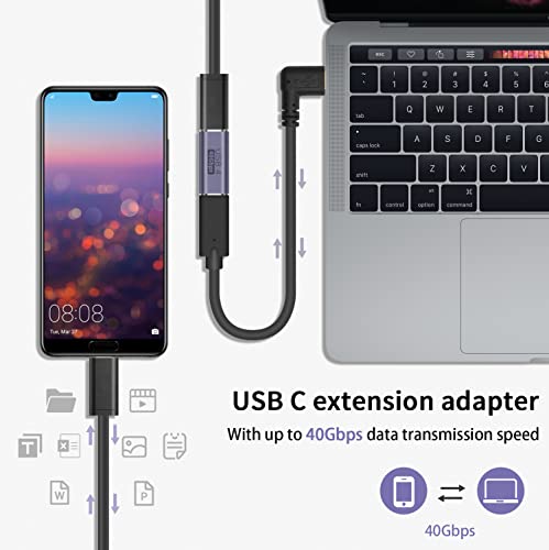 Poyiccot USB C Female to Female Adapter, 100W USB C Coupler, 40Gbps Type C Extension Extender Adapter Support Thuderbolt 4 Cable for iPone, Docking, Galaxy, 2-Pack - style: usb c female to female
