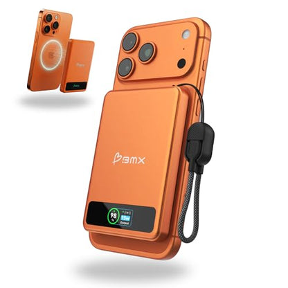 BMX 5K Semi-Solid Power Bank, 5000mAh Qi2 (Orange) - color: Orange
