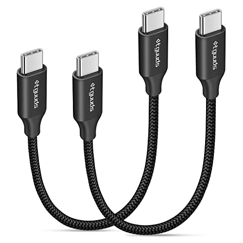 etguuds USB C to USB C Cable 0.5ft, 2-Pack 60W C to C Cable Fast Charging - color: Black, size: 0.5ft