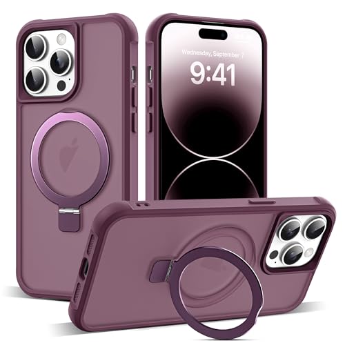 SKYLMW Compatible with iPhone 14 Pro Max Case with Stand,Wine Red - color: Wine Red, size: iPhone 14 Pro Max