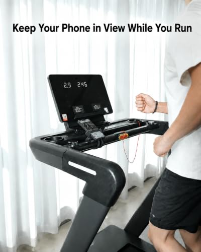 A2C Flexible Phone Holder for Treadmill, Treadmill Phone Mount for Gym - color: Black