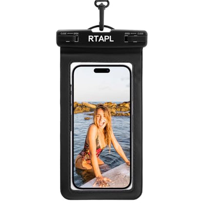 2-in-1 Floating Waterproof Phone Pouch & Detachable Armband, IPX8 Certified Dry Bag with Lanyard, Universal Protector for iPhone 17-11 Pro Max Plus Air & Galaxy S25/S24.Black - color: Black