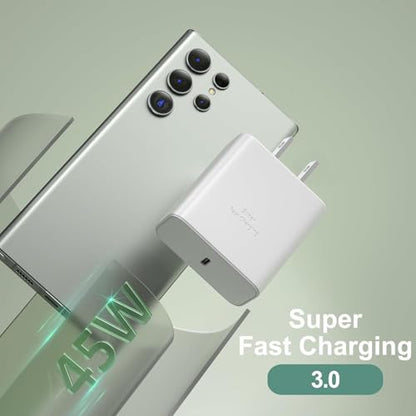 45W Samsung Super Fast Charger,Android Charger Fast Charging Block 45W USB C Type C Wall Charger Power Adapter Wall Plug for Samsung Galaxy S26 Ultra/S26+/S25/S24/S23/S22/Z Fold8 Ultra/Flip8,Tab S11