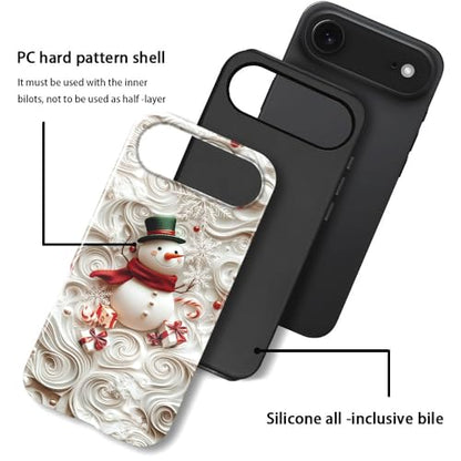 Compatible with iPhone 17 Air,Anti-Scratch Glossy Case Cover,Christmas Snowmen Snowflakes - color: Christmas Snowmen Snowflakes, size: IPhone 17 Air