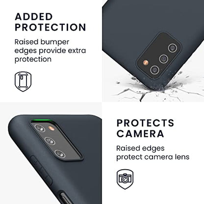 kwmobile Case Compatible with Samsung Galaxy A03s Case - Soft Slim Protective TPU Silicone Cover - Blueberry - color: blueberry