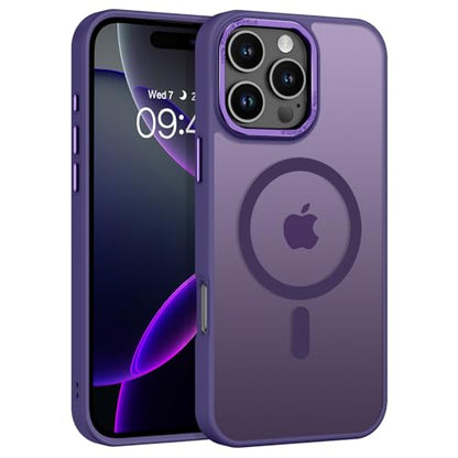 BENTOBEN Magnetic for iPhone 16 Pro Max Case,(Compatible with MagSafe) (Military Grade Drop Protection) Slim Translucent Matte Shockproof with Anti-Fingerprint Phone Case 6.9",Deep Purple - color: Deep Purple