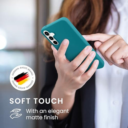 kwmobile Case Compatible with Samsung Galaxy A55 5G Case - Soft Slim Protective TPU Silicone Cover - Petrol - color: petrol, size: Galaxy A55 5G