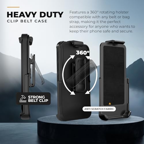 MOTIVE Heavy Duty Case for Samsung Galaxy s25/s24, Belt Clip Holster | 6.2" | Bunker Series, Military Grade Multi-Layer Protection, PC/TPU Build, Sealed Port Cover, Compatible with MagSafe Qi2 Charging - size: s25 & s24