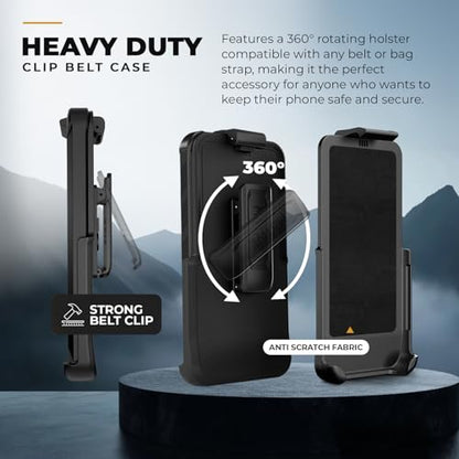 MOTIVE Heavy Duty Case for Samsung Galaxy s25/s24, Belt Clip Holster | 6.2" | Bunker Series, Military Grade Multi-Layer Protection, PC/TPU Build, Sealed Port Cover, Compatible with MagSafe Qi2 Charging - size: s25 & s24