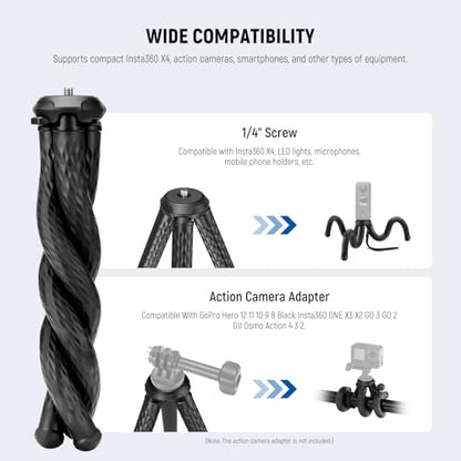 NEEWER Magnetic Flex Phone Tripod Compatible with MagSafe iPhone Android - style: TP33