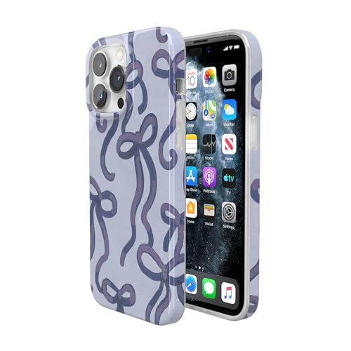 Casely iPhone 14 Pro Case | Love Me Knot | Blue Bow | Compatible with MagSafe | Classic Ultra Slim Design - color: Love Me Knot | Blue Bow, size: iPhone 14 Pro