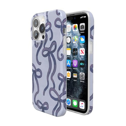 Casely iPhone 14 Pro Case | Love Me Knot | Blue Bow | Compatible with MagSafe | Classic Ultra Slim Design - color: Love Me Knot | Blue Bow, size: iPhone 14 Pro
