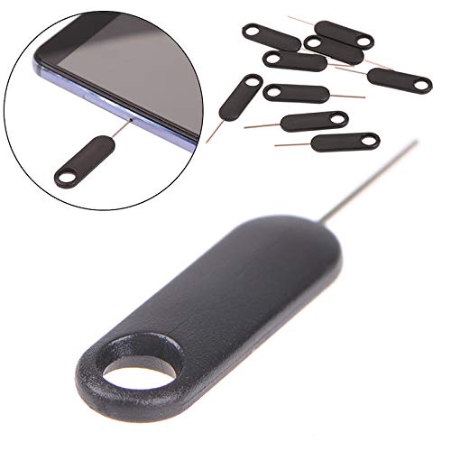10 Pack SIM Card Pins with Keychain Hole - Universal Sim Card Tray Removal Tool