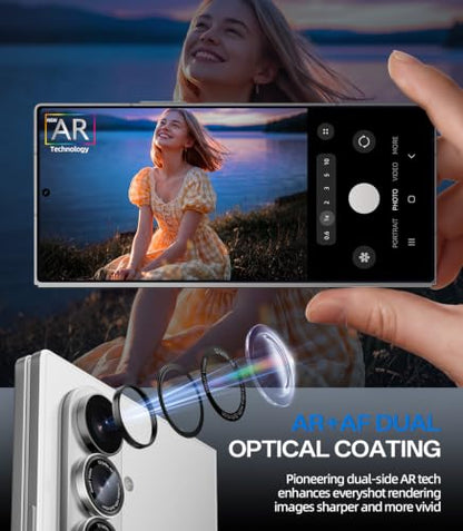 HelloDeere for Samsung Galaxy Z Fold 8 Ultra Camera Lens Protector, Military-Grade 9H+ Tempered Glass AR Optical Tech HD Anti-Glare Anti-Scratch Metal Individual Ring Easy Install Case Friendly Silver - color: Z Fold 8 Ultra/Z Fold 7 (Silver)