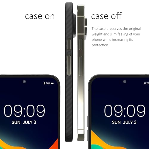 kalibri Aramid Fiber Case Compatible with Google Pixel 9 Pro XL - Case Super Slim Strong Protective Phone Cover - Black Matte - size: Pixel 9 Pro XL