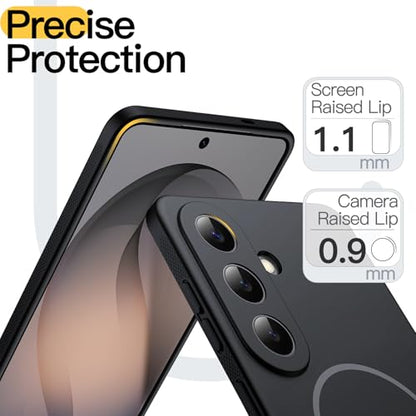 JETech Slim Magnetic Case for Samsung Galaxy S26, Anti-Slip, Black | Compatible with MagSafe, Full Camera Lens Protection, Soft TPU Cover, Shockproof - color: Black, size: Galaxy S26