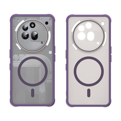 Asuwish Phone Case for Nothing Phone (3a) Pro, Compatible with Magsafe Magnetic, Translucent Matte Anti-fingerprint Back, Military Grade DropProof Shockproof Protective Cell Cover 3 a Women Men Purple - color: Purple