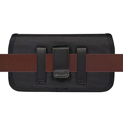 Belt Holster for Samsung Galaxy A17 A16 A14 A13 A07 A06 S26 Ultra S25Ultra | Cell Phone Case for Moto G Power 2026 2025, G Play 2026 2024, Rugged Nylon Phone Holder with Belt Clip Loop, for Work - size: X-Large
