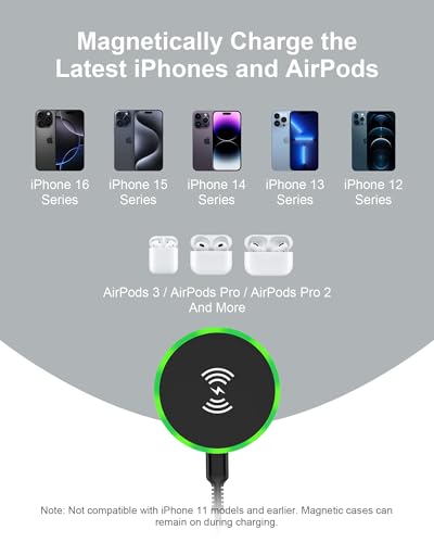 Samsung MagSafe Wireless Charger 15W Fast Charging Pad for Samsung Galaxy - color: 1*Black