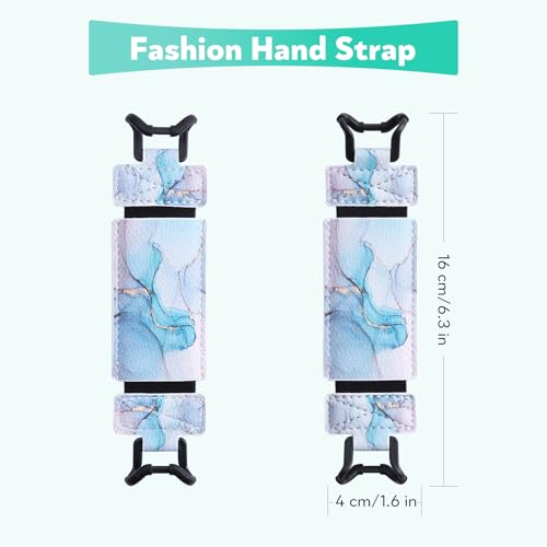 Secure Hand Strap for Kindle and Tablet - High Elasticity Finger Grip Holder Accessories for 6-8 Inches E-Book Tablet. - color: Green Marble